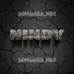 nindy in Cracked Stone style - 3D name wallpaper
