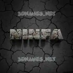 ninfa in Cracked Stone style - 3D name wallpaper