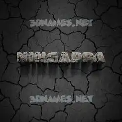ningappa in Cracked Stone style - 3D name wallpaper