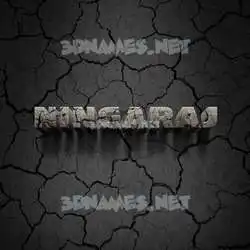 ningaraj in Cracked Stone style - 3D name wallpaper