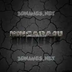 ningaraju in Cracked Stone style - 3D name wallpaper