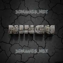 ningu in Cracked Stone style - 3D name wallpaper
