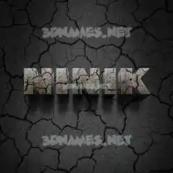 ninik in Cracked Stone style - 3D name wallpaper