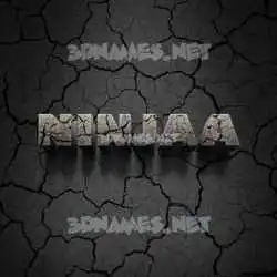ninjaa in Cracked Stone style - 3D name wallpaper