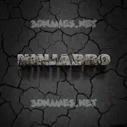ninjabro in Cracked Stone style - 3D name wallpaper