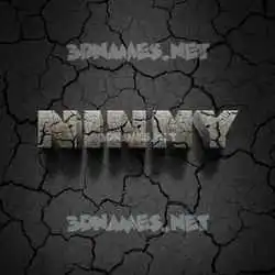 ninny in Cracked Stone style - 3D name wallpaper