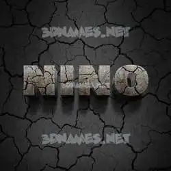 nino in Cracked Stone style - 3D name wallpaper