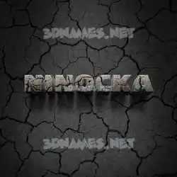 ninocka in Cracked Stone style - 3D name wallpaper