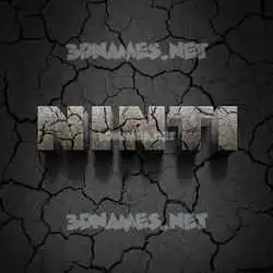 ninti in Cracked Stone style - 3D name wallpaper