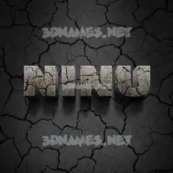 ninu in Cracked Stone style - 3D name wallpaper