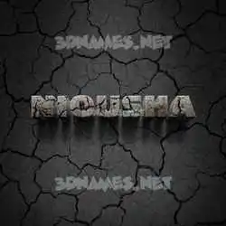 niousha in Cracked Stone style - 3D name wallpaper