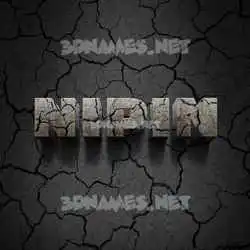 nipin in Cracked Stone style - 3D name wallpaper