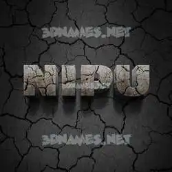 nipu in Cracked Stone style - 3D name wallpaper