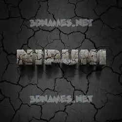 nipuni in Cracked Stone style - 3D name wallpaper