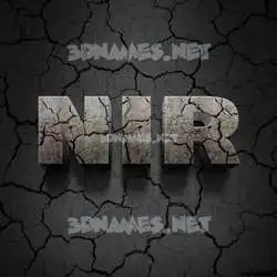 nir in Cracked Stone style - 3D name wallpaper