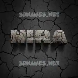nira in Cracked Stone style - 3D name wallpaper