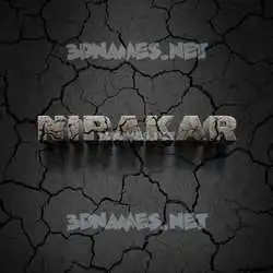 nirakar in Cracked Stone style - 3D name wallpaper