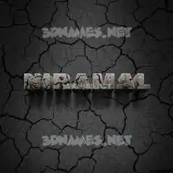 niramal in Cracked Stone style - 3D name wallpaper