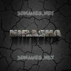 nirasha in Cracked Stone style - 3D name wallpaper