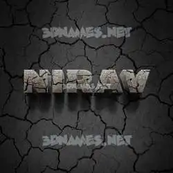 nirav in Cracked Stone style - 3D name wallpaper