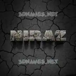 niraz in Cracked Stone style - 3D name wallpaper