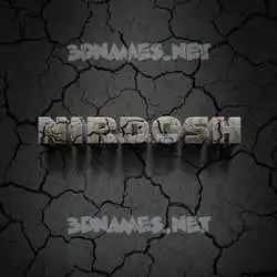 nirdosh in Cracked Stone style - 3D name wallpaper