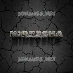 nireesha in Cracked Stone style - 3D name wallpaper