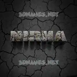 nirha in Cracked Stone style - 3D name wallpaper
