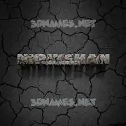 nirikshan in Cracked Stone style - 3D name wallpaper