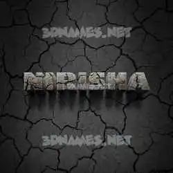 nirisha in Cracked Stone style - 3D name wallpaper
