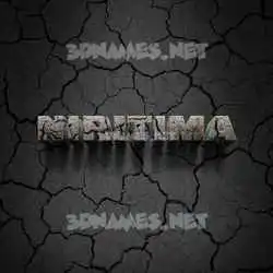 niritima in Cracked Stone style - 3D name wallpaper