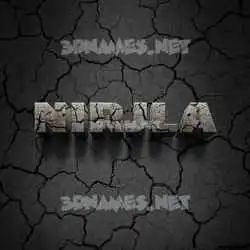 nirjla in Cracked Stone style - 3D name wallpaper