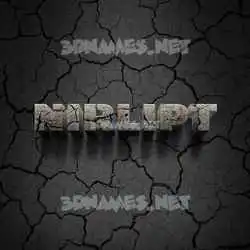 nirlipt in Cracked Stone style - 3D name wallpaper