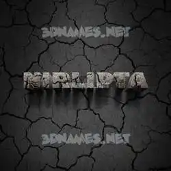 nirlipta in Cracked Stone style - 3D name wallpaper