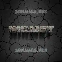 nirmet in Cracked Stone style - 3D name wallpaper