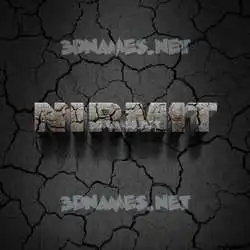nirmit in Cracked Stone style - 3D name wallpaper