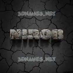 nirob in Cracked Stone style - 3D name wallpaper