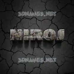 niroj in Cracked Stone style - 3D name wallpaper