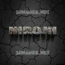 nirojh in Cracked Stone style - 3D name wallpaper