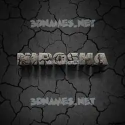nirosha in Cracked Stone style - 3D name wallpaper