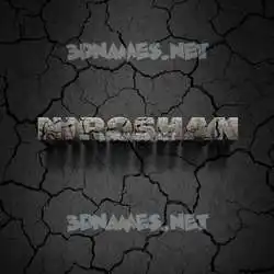 niroshan in Cracked Stone style - 3D name wallpaper