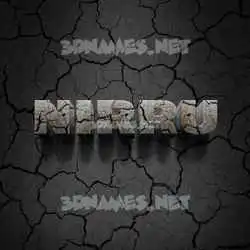 nirru in Cracked Stone style - 3D name wallpaper