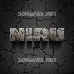niru in Cracked Stone style - 3D name wallpaper