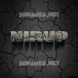 nirup in Cracked Stone style - 3D name wallpaper