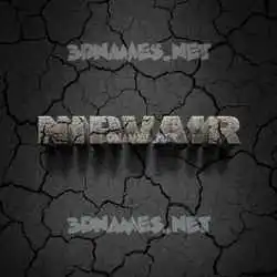 nirvair in Cracked Stone style - 3D name wallpaper