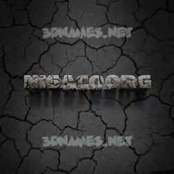 nisacoorg in Cracked Stone style - 3D name wallpaper