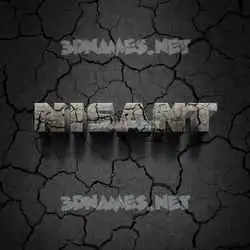 nisant in Cracked Stone style - 3D name wallpaper
