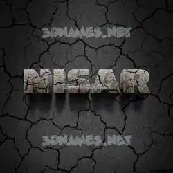 nisar in Cracked Stone style - 3D name wallpaper