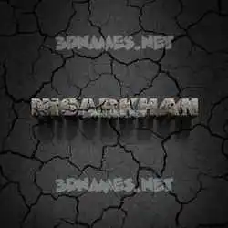 nisarkhan in Cracked Stone style - 3D name wallpaper