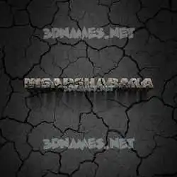 nisarshabana in Cracked Stone style - 3D name wallpaper